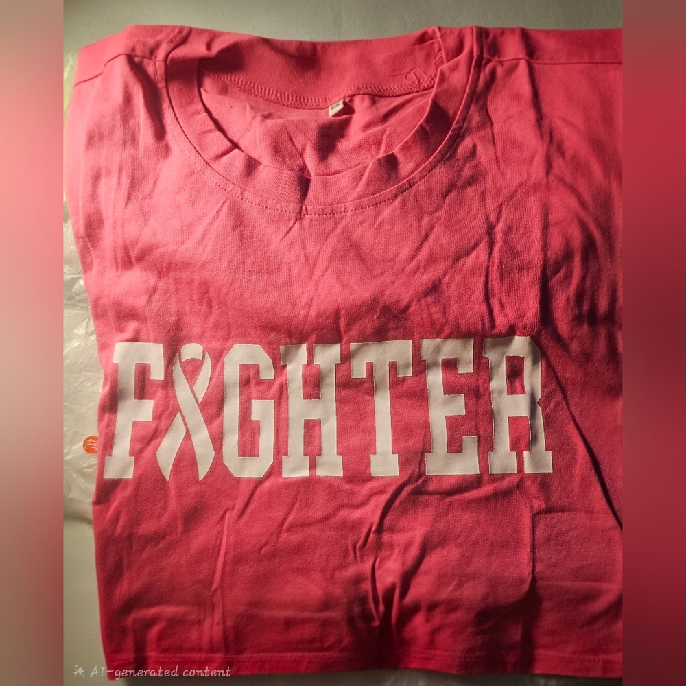 Breast Cancer "Fighter" Tee Sz 4x -NWOT
